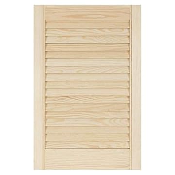 Louvre Door – Pine Wood – Vented Open – Ready to Paint Internal Louvre Cupboard Doors – Slatted Wardrobe Doors – Various Sizes (606mm (24") Height, 394mm (15.5") Width)
