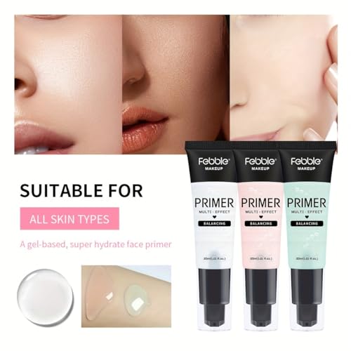 Primer Face Makeup Pore Filler Primer Gel-Based Hydrating Face Primer Matte Refreshes Full Coverage Foundation Base Primer Long Lasting Hydrating Smoothing Makeup(02F Pink) - Image 5