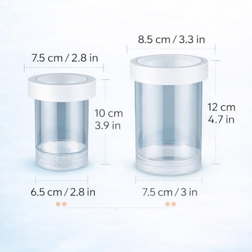 Image of VAYINATO White Arylic Floating Fish Breeder Box for Aquarium - Isolation Tank Separator Hatchery Incubator for Guppy, Betta, Fry, Baby & Injured Fish | Transparent Multi-Use Breeding Box (Small)