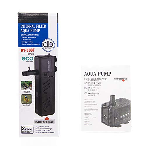 MQ 6-12W Submersible Water Pump 130-320GPH with Filters and Water Nozzles, Ultra Quiet for Aquarium, Fish Tank, Pond, Fountain, Hydroponics - Thumbnail 5