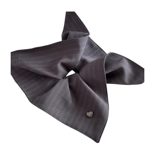 Picturesque Gray and White Streaky Hair Scrunchie Stretchy Textile Headwrap for Ladies Teens Stylish Hairbands Women's Elegant C