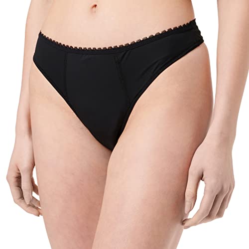 Ropa interior mujer lavable para pérdidas de orina en color negro 1