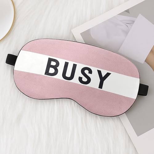 Image of Jenna Cotton Print Cute Sleeping Eye Shade Mask Cover For Insomnia, Meditation, Puffy Eyes And Dark Circles (Busy Pink)