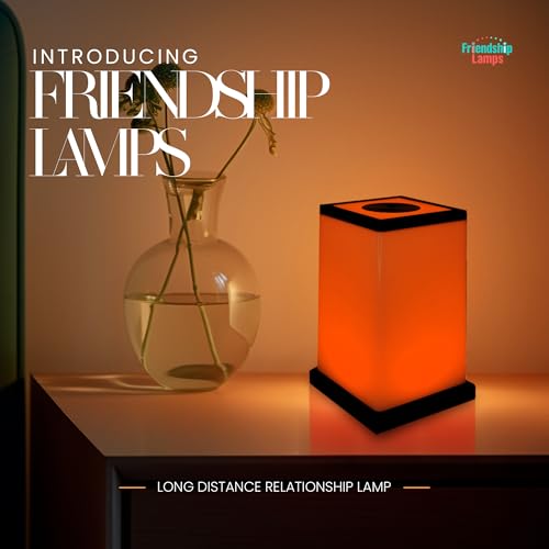 Friendship Lamp® by Filimin Set of 2 Long Distance Touch Lamps – WiFi Connected, Long Distance Gifts, Touch Activated Table Lamp, Long Distance Friendship Gifts, LED Light - Modern