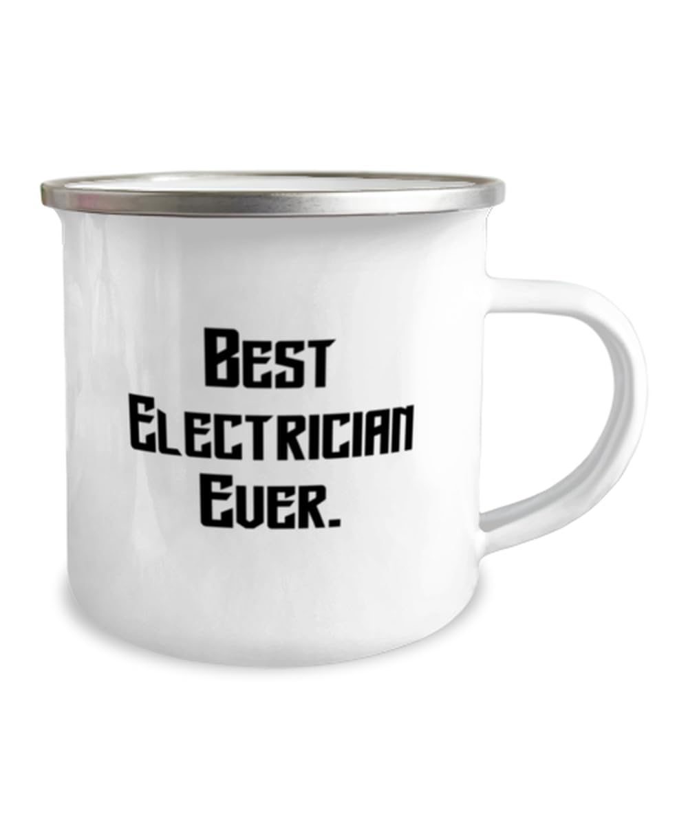 Fancy Electrician Gifts, Best Electrician Ever, Birthday 12oz Camper Mug For Electrician from Team Leader, Electrician coffee mug, Electrician tshirt, Electrician keychain, Retired electrician gift,