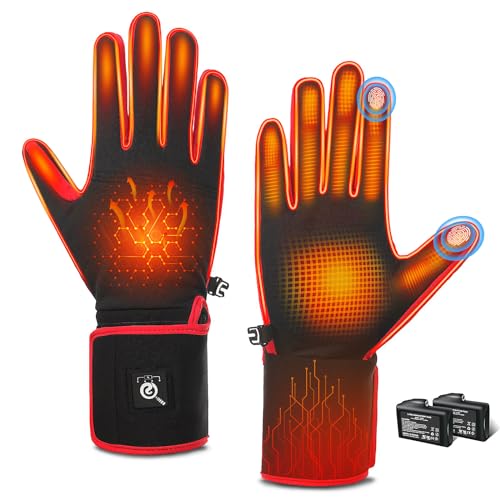 Savior Heated Glove Liners,Electric Heated Thin Gloves with Remaining Power Display,Rechargeable Hand Warmers,Suitable for Winter Driving,Ski,Running,Cycling, Hunting by SAVIOR HEAT - Used condition - US$42.76