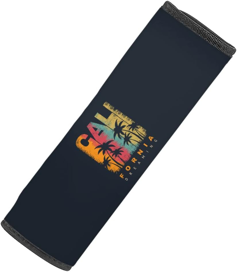 California Beach Car Seat Belt Pads - Palm Tree Seat Belt Cover - Colorful Seat Belt Cover