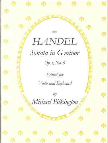 Handel: Sonata in G Minor, Op. 1, No. 6 (arr. for viola)      Sheet music