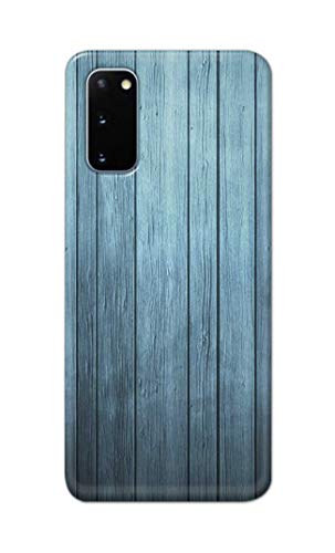 Image of Printed Hard Back Cover Case for Samsung Galaxy S20 4G | Samsung S20 5G Back Cover (Wooden Blue) -1302