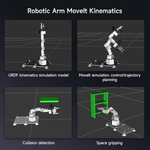Image of Yahboom 6DOF Program Robotic Arm Kit 3D Adaptive Gripping, 3D Automatic Recognition for Mechanical Engineers Python Supports Large AI Model (Ultimate-Nano 4GB)