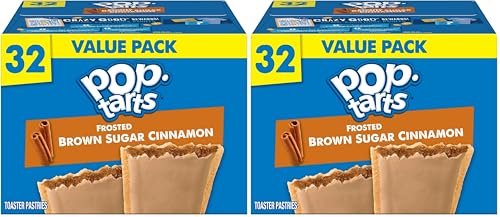 Pop-Tarts Toaster Pastries,Breakfast Foods,Kids Snacks,Family Pack,Frosted Brown Sugar Cinnamon (32