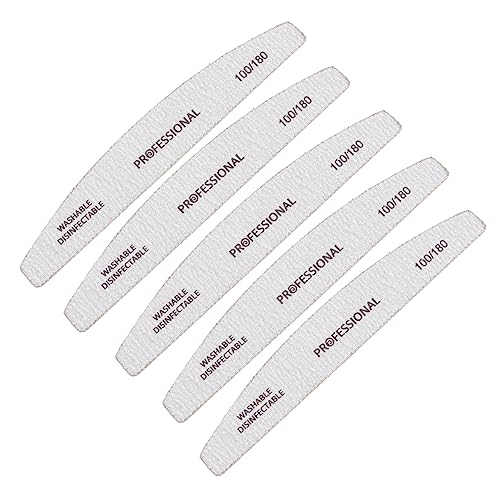 FOMIYES Limas de Uñas 100/180 5 Piezas Bloque Pulidor Profesional Herramientas de para Manicura y Pedicura Material Eva Tamaño 178X28X4 Mm