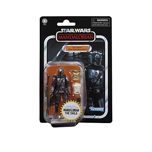 Star Wars Juguetes de DIN Djarin (el Mandaloriano) y el Niño The Vintage Collection, Figuras de acción de 9,5 cm para niños a Partir de 4 años