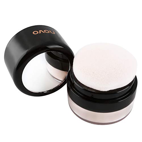 CCbeauty Loose Powder Oil-control Makeup Setting Powder Professional Brightening and Smooth Skin Highlighting Face Mushroom Head Loose Finishing Powder (05 Light Apricot)