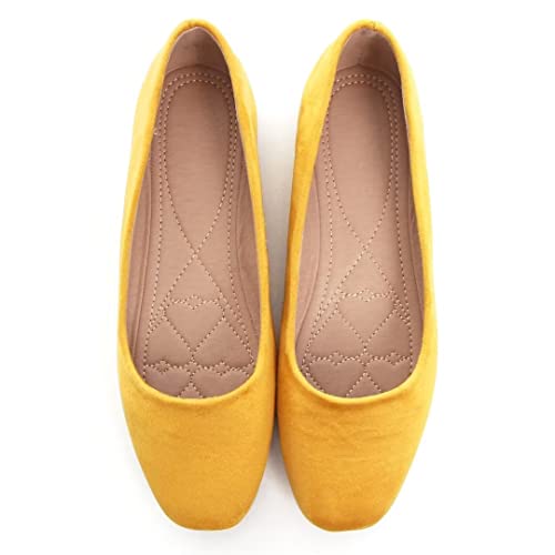 TN TANGNEST Women's Fashion Square Toe Ballet Shoes Comfortable Slip On Flats2