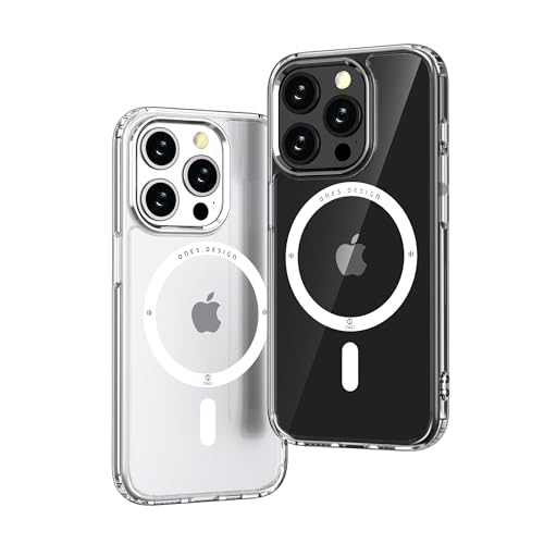 Image of ONES Magnetic Case for iPhone 15 Pro | Compatible with Magsafe, Slim Clear Shockproof Cover, [PC + TPU Hybrid] Anti-Yellowing & Anti-Fingerprint iPhone 15 Pro Transparent Case