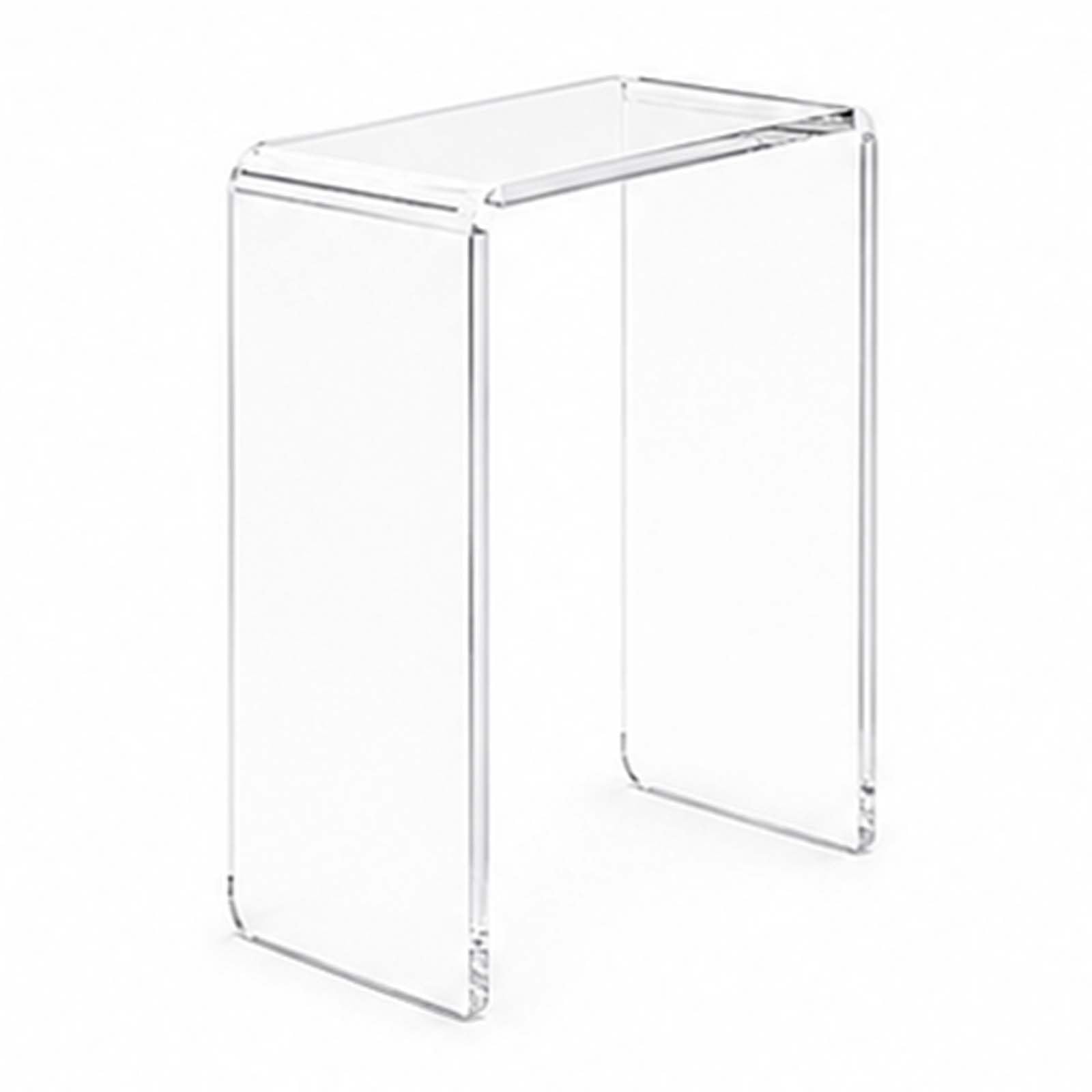 WOFDALY Acrylic U Shaped Storage Display Shelf Clear Elevated Countertop Organizer Stand for Desktop Arrangement Home Office and Retail Spaces,30cm*15cm*5cm