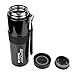 Rockyin 1000ML in Acciaio Inox Vuoto Thermos Bottiglia di Acqua fiaschi Portatile Tazza di Corsa Nero
