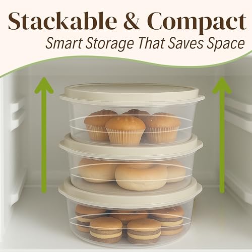 Evelots 2-Pack 10-Inch Airtight Food Storage Container with Lid - Portable Carrier for Pies, Cakes, Cupcakes & More - BPA-Free Clear Plastic - Secure & Easy Transport