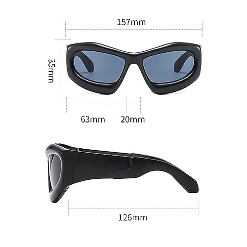 laureles Oversized Women's Y2K Sunglasses Blue Red Cat Sunglasses Men Vintage Driving Punk Sun Glasses3