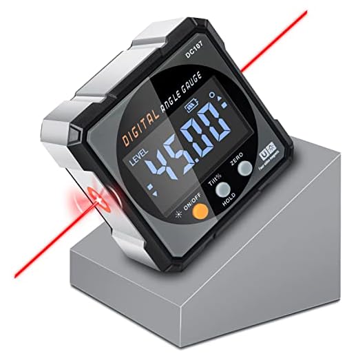 Digital Angle Finder with Electronic Laser - 4-side Strong Magnetic Angle Gauge, Cube Inclinometer with Backlight, Table Saw Miter Protractor, Woodworking Measuring Tool, Level Box for Hanging
