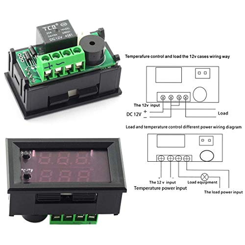 CentIoT - W1209WK W2809 DC 12V - LED Digital Temperature Controller Thermostat for incubator - with waterproof NTC Sensor