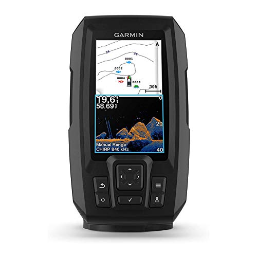 Garmin 010-02550-00 Striker Vivid 4cv, localizador de peixes e transdutor de sonar de 10 cm fácil de