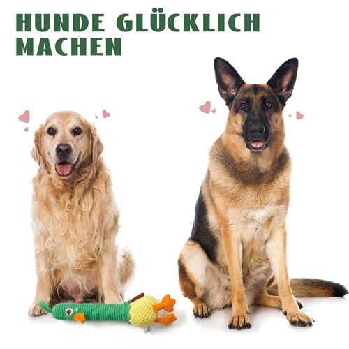 Nocciola Unzerstörbares Ente-Hundespielzeug: Niedliches Quietschspielzeug mit Langlebigen Gummi-Quietscher, Ente-Kauspielzeug für Welpen, Kleine bis Große Hunde