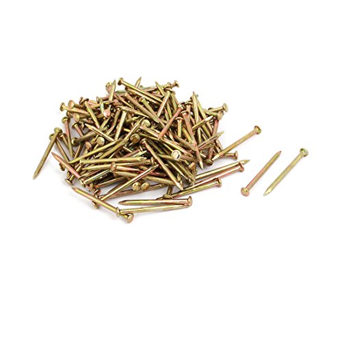 Aexit 150pcs 50mm Fastener Length Steel Point Tip Cement Nail Bronze Tone Model:42as480qo66