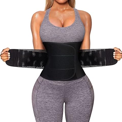 Bafully Bauchweggürtel Sport Fitnessgürtel Schwitzgürtel Fettverbrennung Sauna Taille Trimmer Verstellbarer Taillenformer mit Klettverschluss Neopren Body Shaper Cover