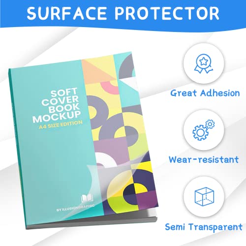 Wisyok Self Adhesive Bookcover 32.8 Ft X 17.7 In, Semi Transparent Contact Paper Rolls For Craft, Glossy Self Adhesive Protective Liner For Books Documents Cabinets #TOP4