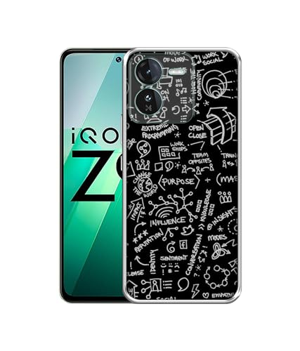 Image of Casotec Formulas Printed Silicon Soft TPU Back Case Cover for iQOO Z9 5G, Multicolour
