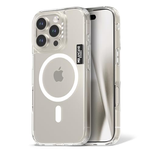 Coque antichoc iPhone 16 Pro Max transparente avec aimant néodyme et TPU élastique