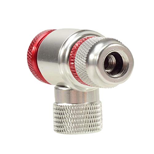 CO2 Gonfleur Head pour Vélo des Pneus Presta Et Schrader Valve Compatible Vélo Pneus Tête De Pompe en Alliage D'Aluminium Mountain Et La Route Vélos 1 Piece