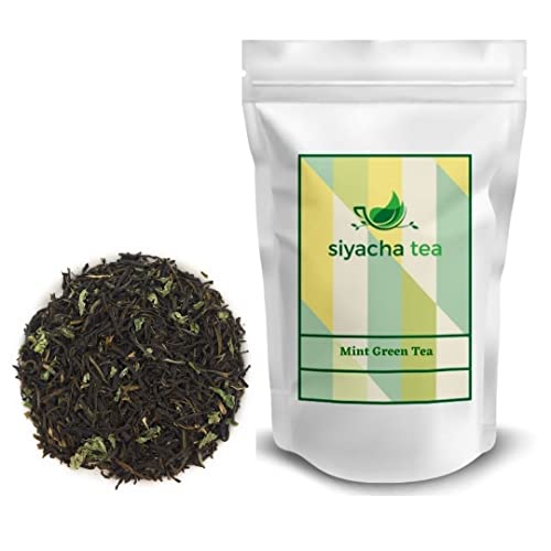 Image of Siyacha Tea Mint Green Tea, 100 Grams, Refreshing Blend of Pure Green Tea and Mint Leaf, Cooling Properties, aids Digestion, Relaxes The Body, Healthy Beverage, Makes 50 Cups(approx)