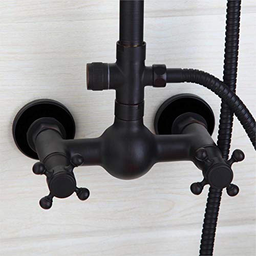Robinet de douche à main rond LWX et ensemble de douche précipitations 8 pouces