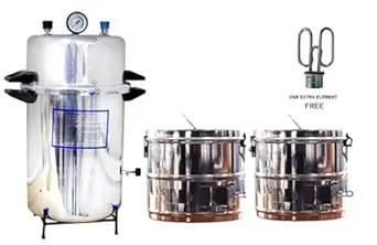 MEDIGUARD Aluminum Mirror Finish, Surgical Electric Autoclave Pressure Cooker (12