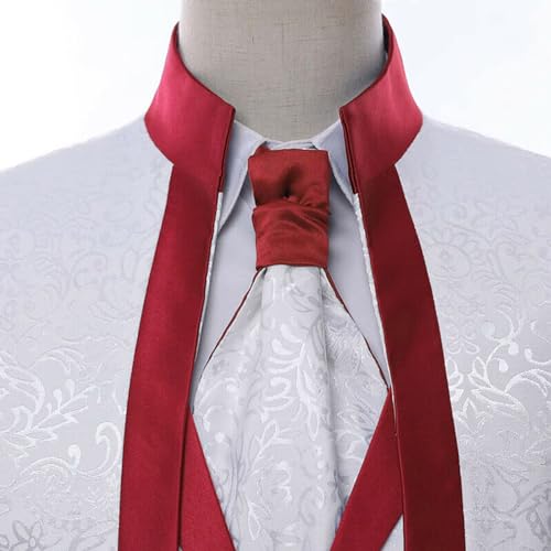 Men's Suits Slim Fit 3 Piece Suits for Men White Premium Floral Blazer Wedding Suits Jacket Vest Pants Men Tuxedo Suits Set4