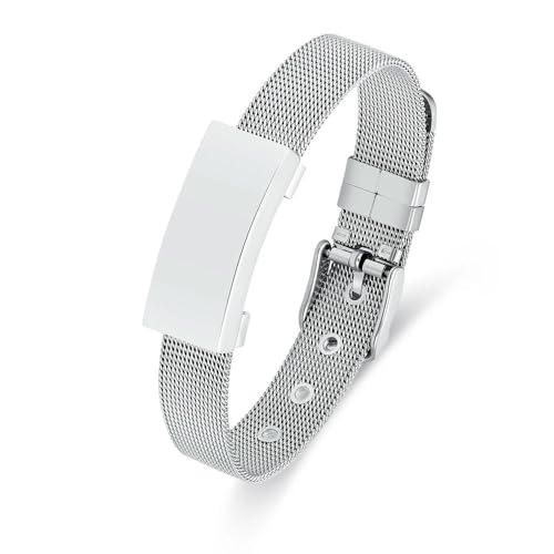 Bracelet commémoratif pour cendres acier inoxydable argent 18 cm bijou homme