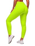 SEASUM Women's High Waist Yoga Pants Tummy Control Slimming Booty Leggings Workout Running Butt Lift Tights L