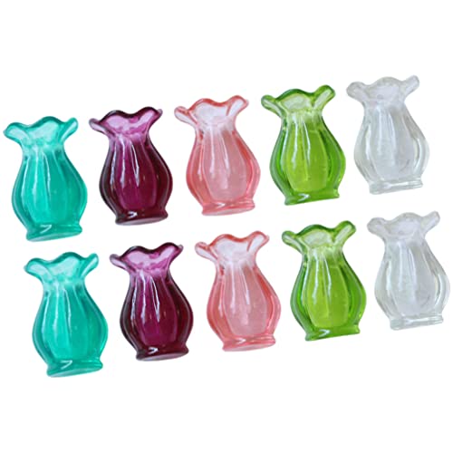 Operitacx 10 Piezas Mini florero Modelo de jarrón de encimera Decoraciones de Navidad Modelos artesanías de Resina Modelo de jarrón en Miniatura Mini jarrón de artesanía Escritorio Decorar