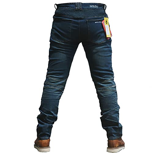 image for CLSQLXYJZC Anti-Drop Motorbike Pants for Men, with Removable Armour an