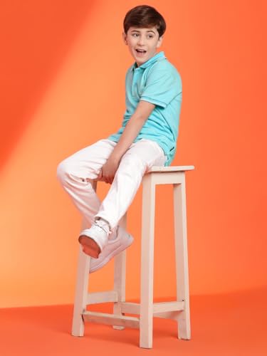 Image of Li'l Tomatoes Boys Pique Polo T-Shirt | Half Sleeve Casual Summer Wear | Soft & Breathable | 9-16 Years