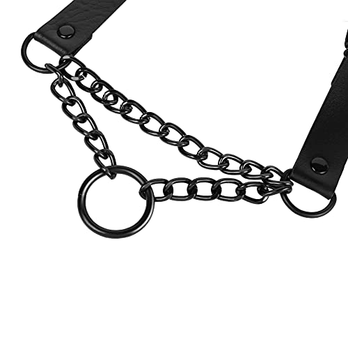 Alisikee 2Pcs Adjustable Leg Garter With O-Ring Chains, Elastic Thigh Garters Belt For Women, Black #TOP5