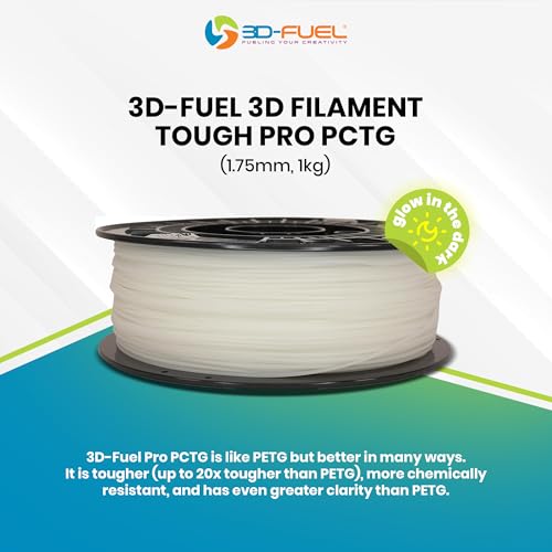 Image of 3D-Fuel Tough Pro PCTG Filament for Printing, Better Than PETG Filament, Made in The USA, Dimensional Accuracy + /- 0.02 mm, 1.75mm, 1 kg Spool, Glow in The Dark
