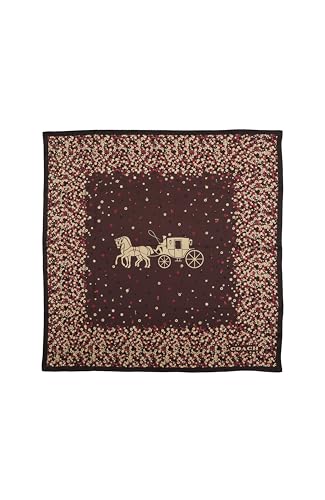 HORSE AND CARRIAGE TEA ROSE PRINTED SILK SQUARE3
