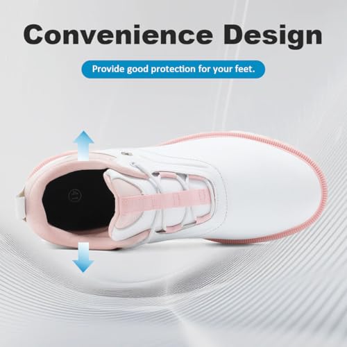 ULTIANT Women Golf Shoes Waterproof Spikeless Indoor Golf Sneakers Outdoor Non-Slip Sport Size 5-102