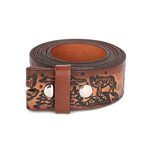 Image of Gelante Genuine Full Grain Leather Belt Strap without Belt Buckle