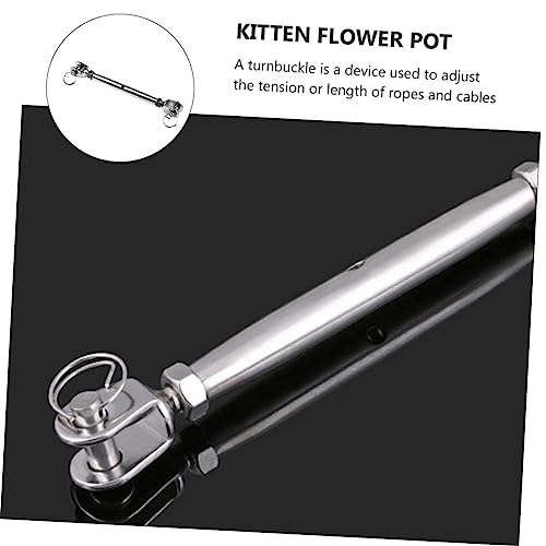 Gatuida 2pcs tensores de acero inoxidable para cuerdas, ajustadores de tensión resistentes para uso industrial, fácil instalación miniatura 6