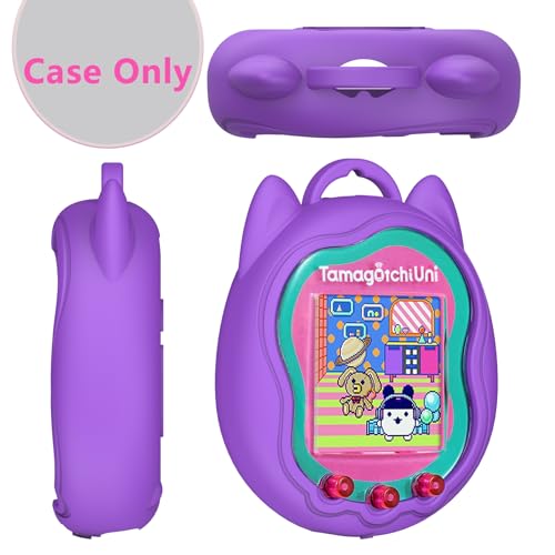Image of Silicone Cover Case for Tamagotchi Uni Interactive Virtual Pet, Screen Protector for Tamagotchi Uni Pet Band Accessories(Silicone Cover) (Purple)